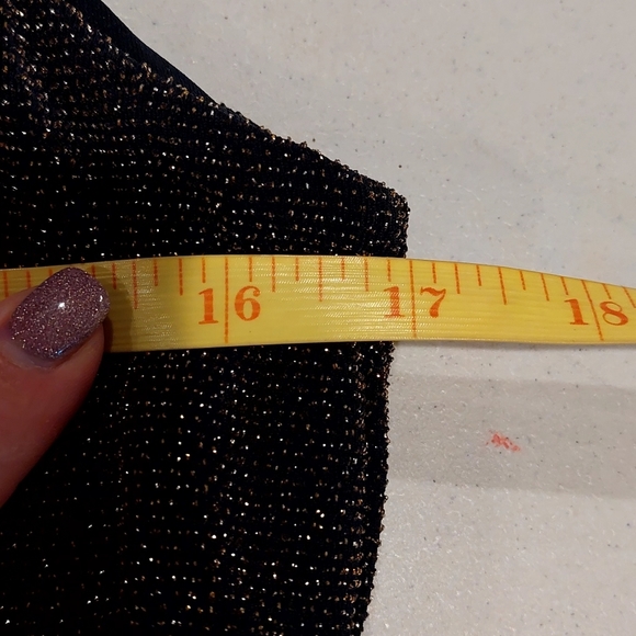 John Roberts Women's Size 12 Jumper Set Dressy Jacket Gold Black Belted Vintage - Picture 12 of 12